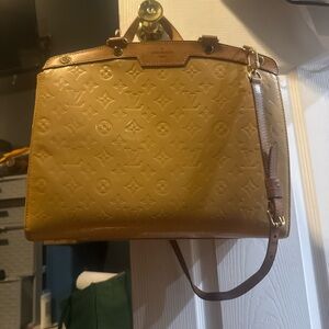 Louis Vuitton Brown Embossed Shoulder Bag